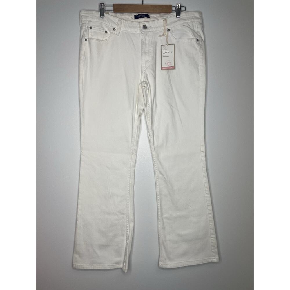 Levi's 518 Superlow Bootcut Jeans Jrs 17 Medium White Wash Stretch Denim - FLAW